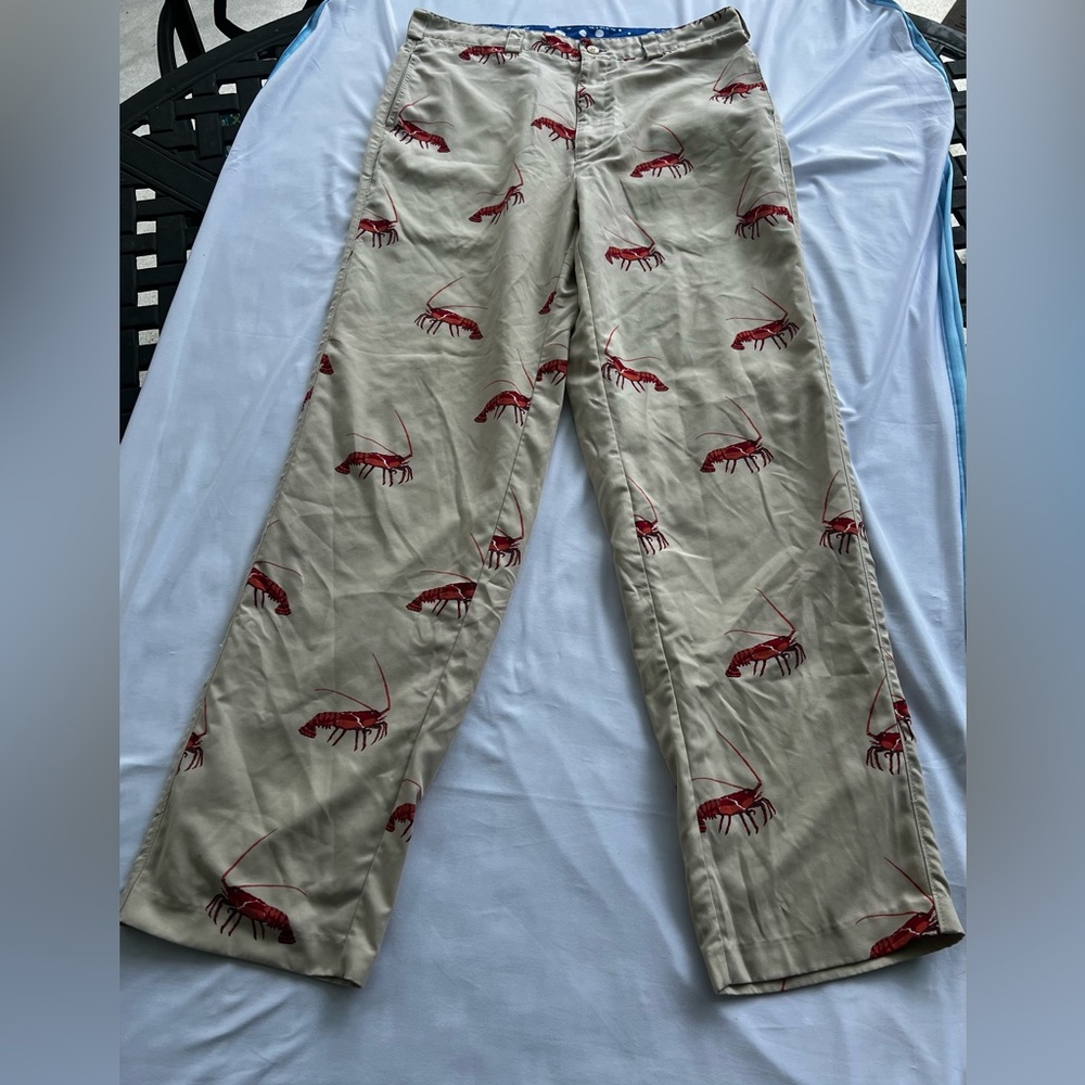 Men's Beige Lobster Print Pants